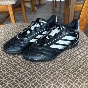 Adidas Kids Black and White Indoor Cleats